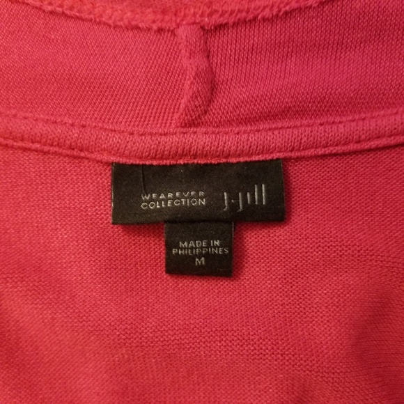 J. Jill ❤ Tomatoe Red Open Front Draped Cardigan - Picture 5 of 5